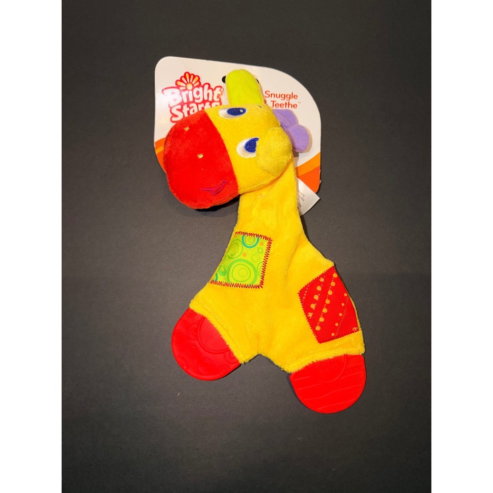 NEW Bright Starts Snuggle Teethe Giraffe Plush Baby Toy Teether Crinkle